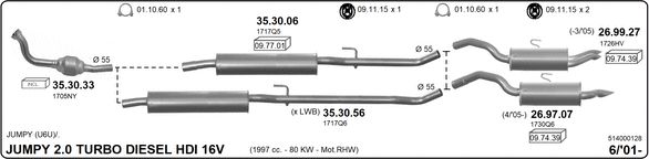 Układ wydechowy IMASAF 514000128
