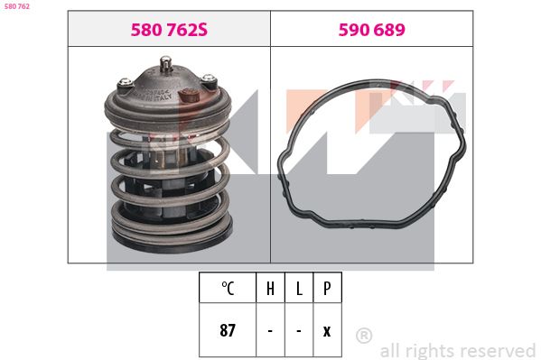 Termostat, chladivo KW 580 762