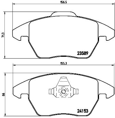 Zestaw klocków hamulcowych, hamulce tarczowe BREMBO P 61 076