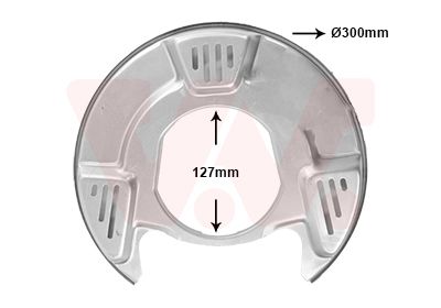 protectie stropire,disc frana VAN WEZEL 5304374