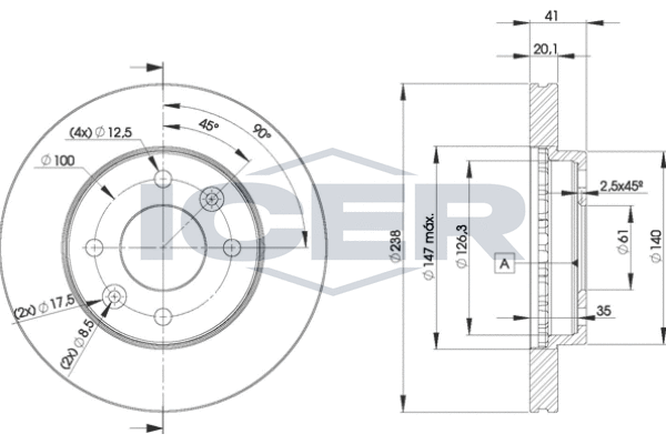 Tarcza hamulcowa ICER 78BD6572-2