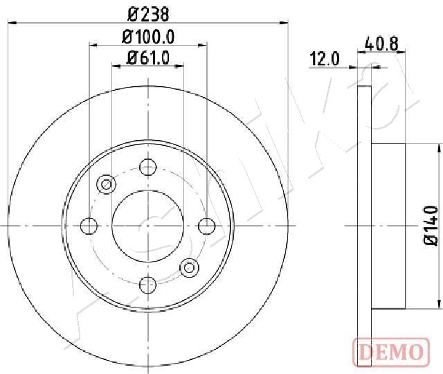 Tarcza hamulcowa ASHIKA 60-00-0714C
