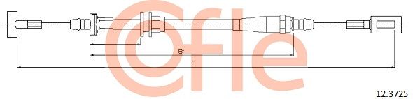 Cięgło, hamulec postojowy COFLE 92.12.3725