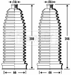 Zestaw osłon, układ kierowniczy BORG & BECK BSG3278