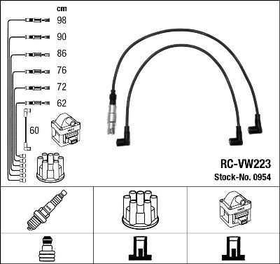 Sada kabelů pro zapalování NGK RC-VW223