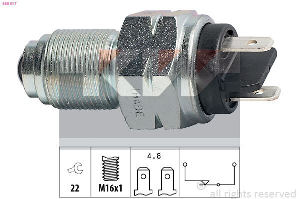 Przełącznik, światło cofania KW 560 017