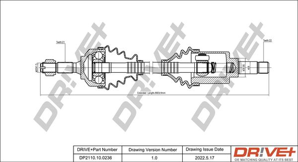 Wał napędowy DR!VE+ DP2110.10.0236