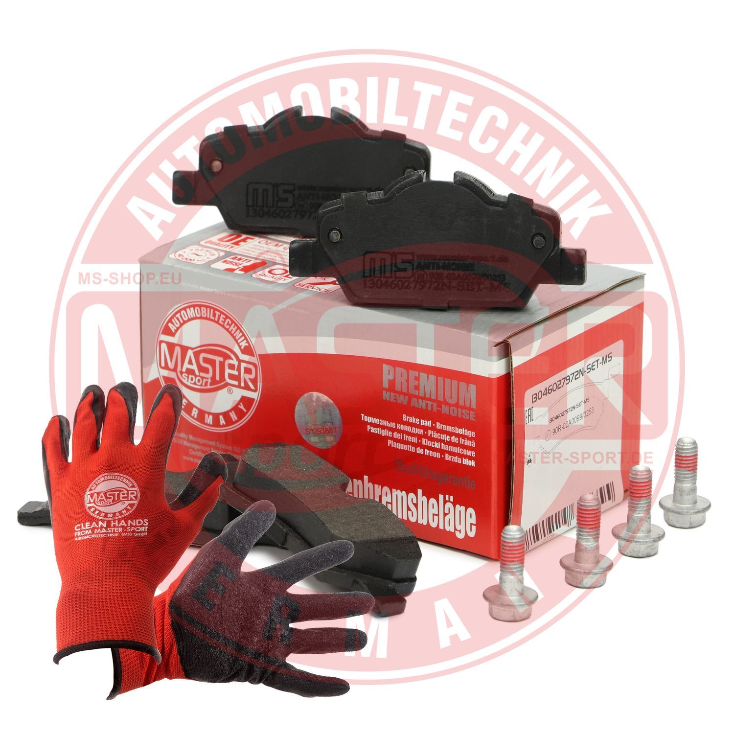 Zestaw klocków hamulcowych, hamulce tarczowe MASTER-SPORT GERMANY 13046027972N-SET-MSP