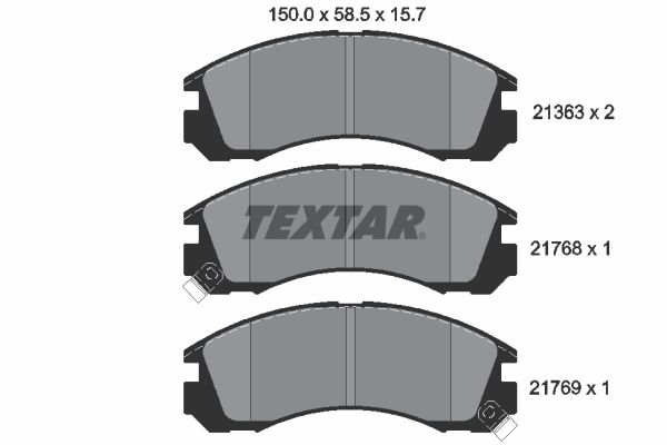 Sada brzdových platničiek kotúčovej brzdy TEXTAR 2136301