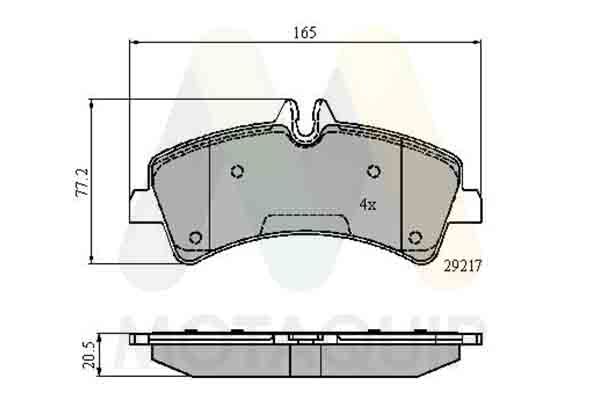 set placute frana,frana disc MOTAQUIP LVXL1315