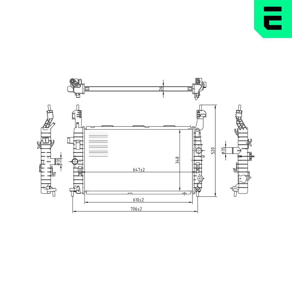 Radiator, racire motor ERA 673106
