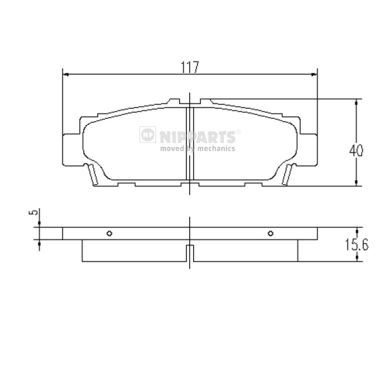 set placute frana,frana disc NIPPARTS J3612012