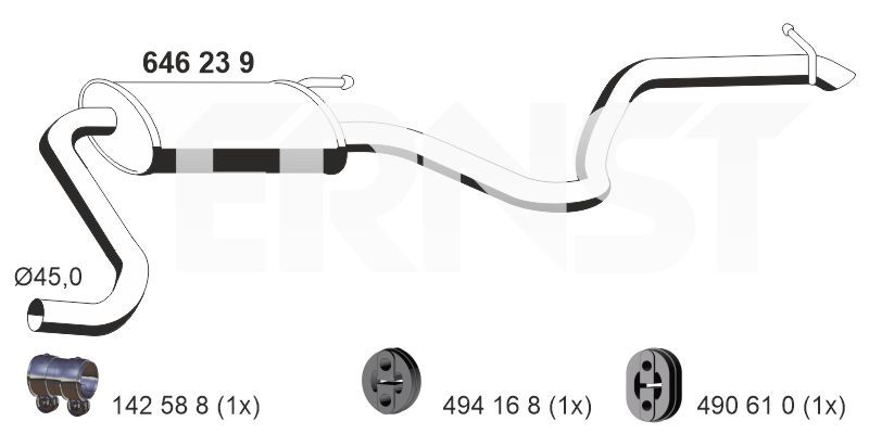 Toba esapament finala ERNST 646239