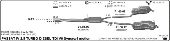 Układ wydechowy IMASAF 587000276