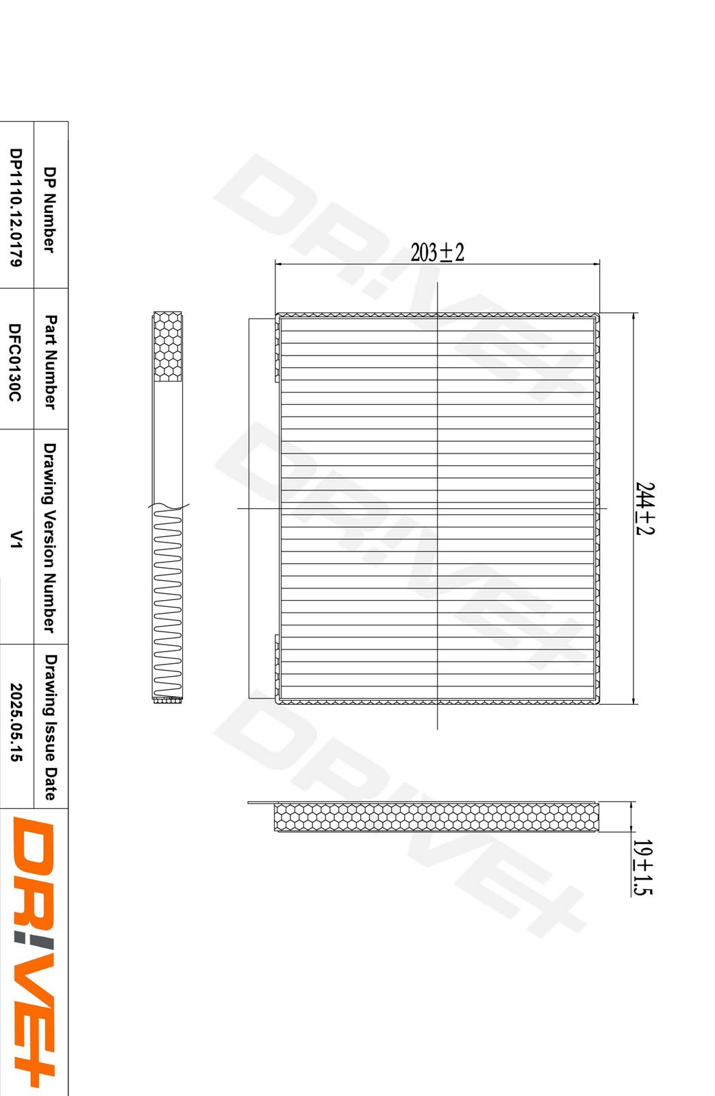 Filtru, aer habitaclu Dr!ve+ DP1110.12.0179