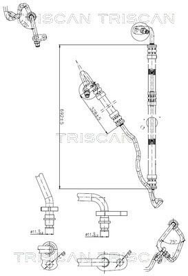 Wąż hydrauliczny, system kierowania TRISCAN 851623001