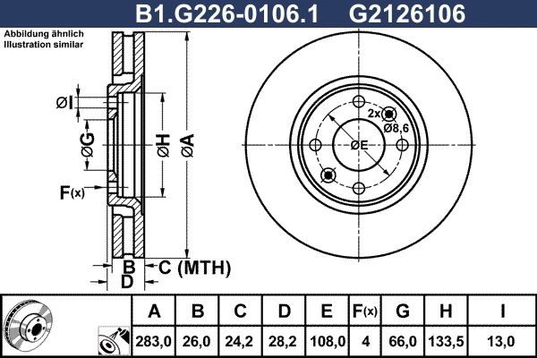 Tarcza hamulcowa GALFER B1.G226-0106.1