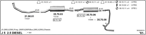 Układ wydechowy IMASAF 563000019