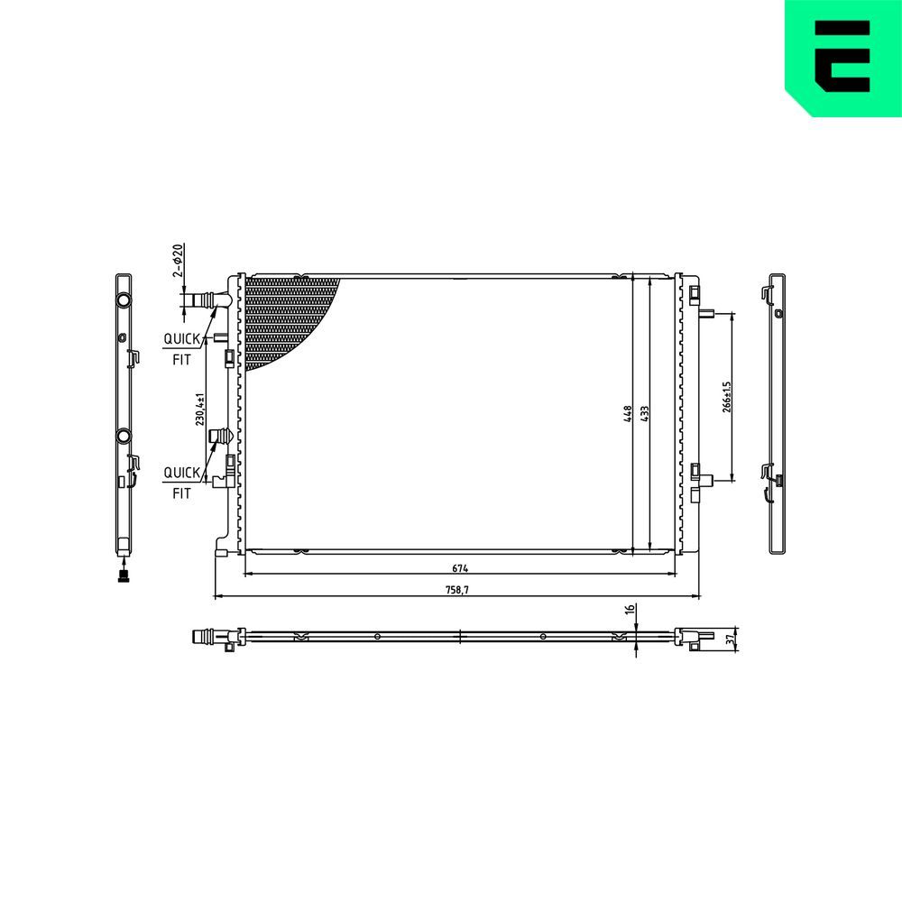 Radiator, racire motor ERA 673590