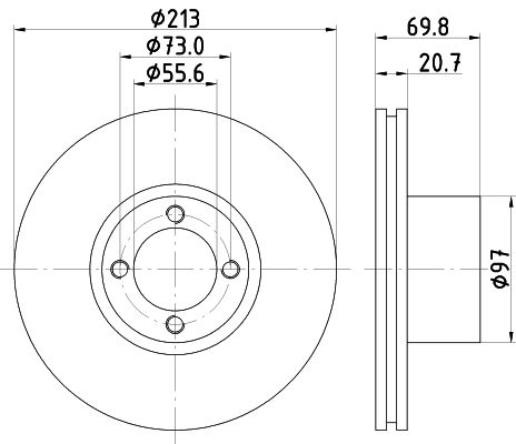 Tarcza hamulcowa MINTEX MDC396