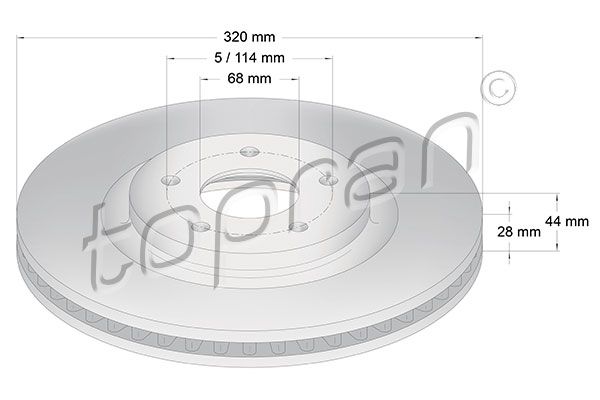 Tarcza hamulcowa TOPRAN 631 177