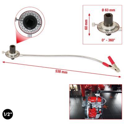 Disc gradat pentru masurare unghi rotatie KS TOOLS 516.1196