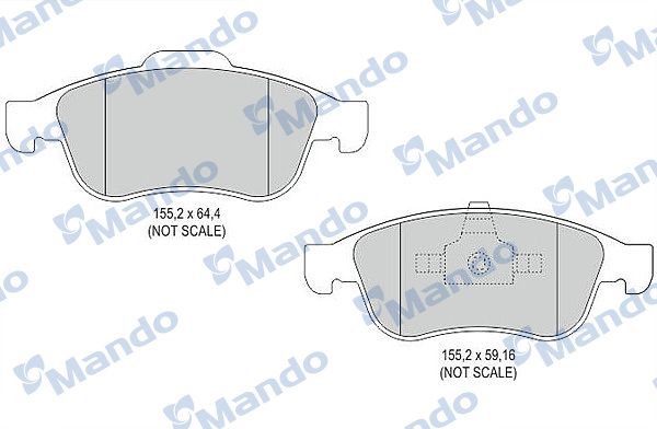 Zestaw klocków hamulcowych, hamulce tarczowe MANDO MBF015255