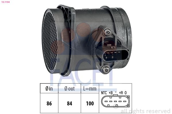 Przepływomierz masowy powietrza FACET 10.1194