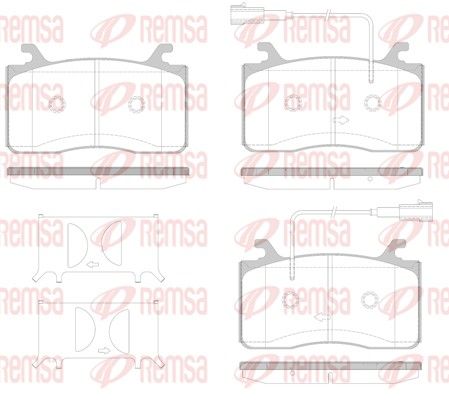 Sada brzdových destiček, kotoučová brzda REMSA 1759.12