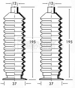 Zestaw osłon, układ kierowniczy BORG & BECK BSG3206