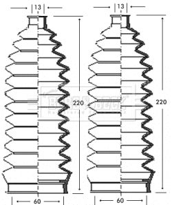 Zestaw osłon, układ kierowniczy BORG & BECK BSG3243