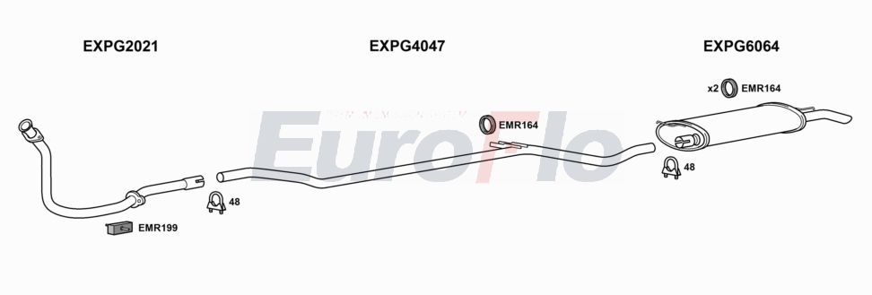Układ wydechowy EUROFLO PG305152001A00