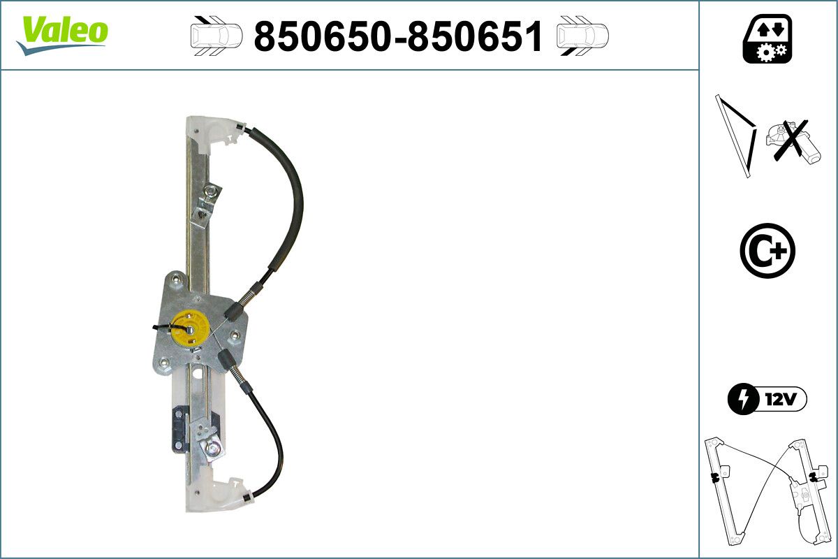 Mecanism actionare geam VALEO 850650