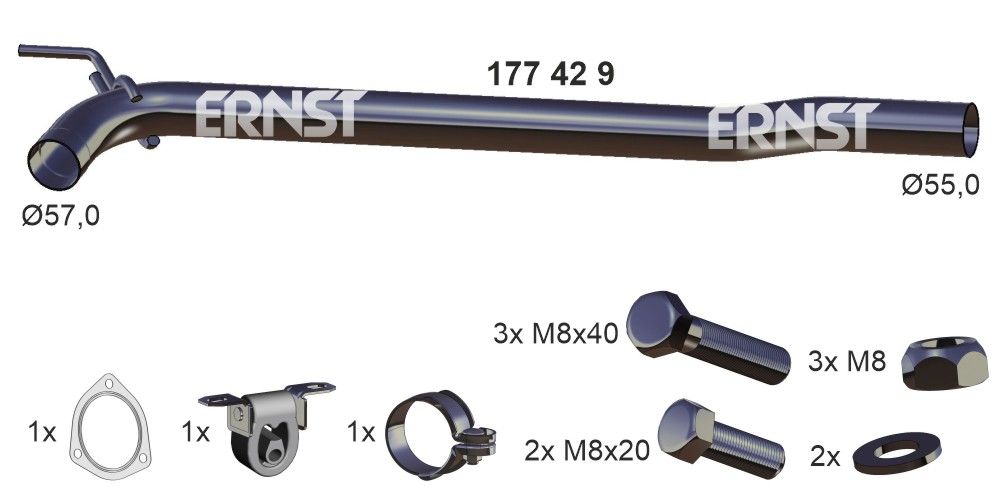 Teava reparatie, catalizator ERNST Set 177429