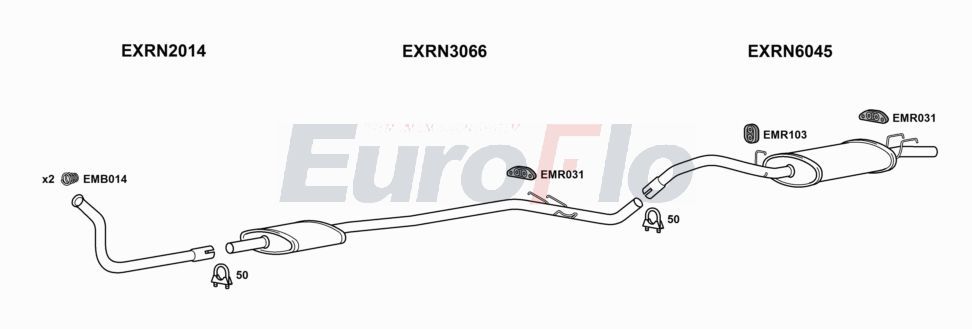 Układ wydechowy EUROFLO RN11141004A00