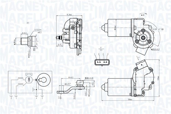 Silnik wycieraczek MAGNETI MARELLI 064371900010