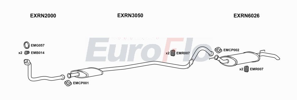 Układ wydechowy EUROFLO RNEXT19D7001A00