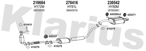 Układ wydechowy KLARIUS 450031E