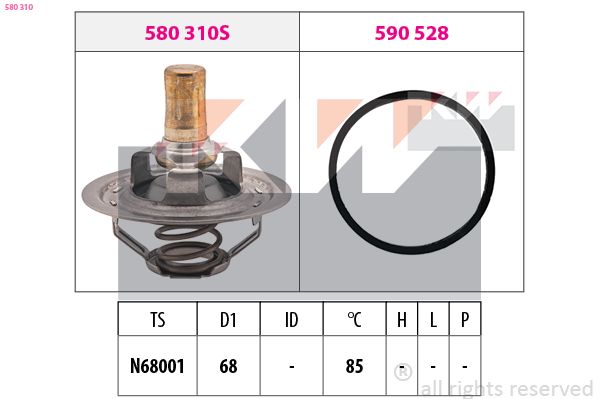 Termostat, środek chłodzący KW 580 310