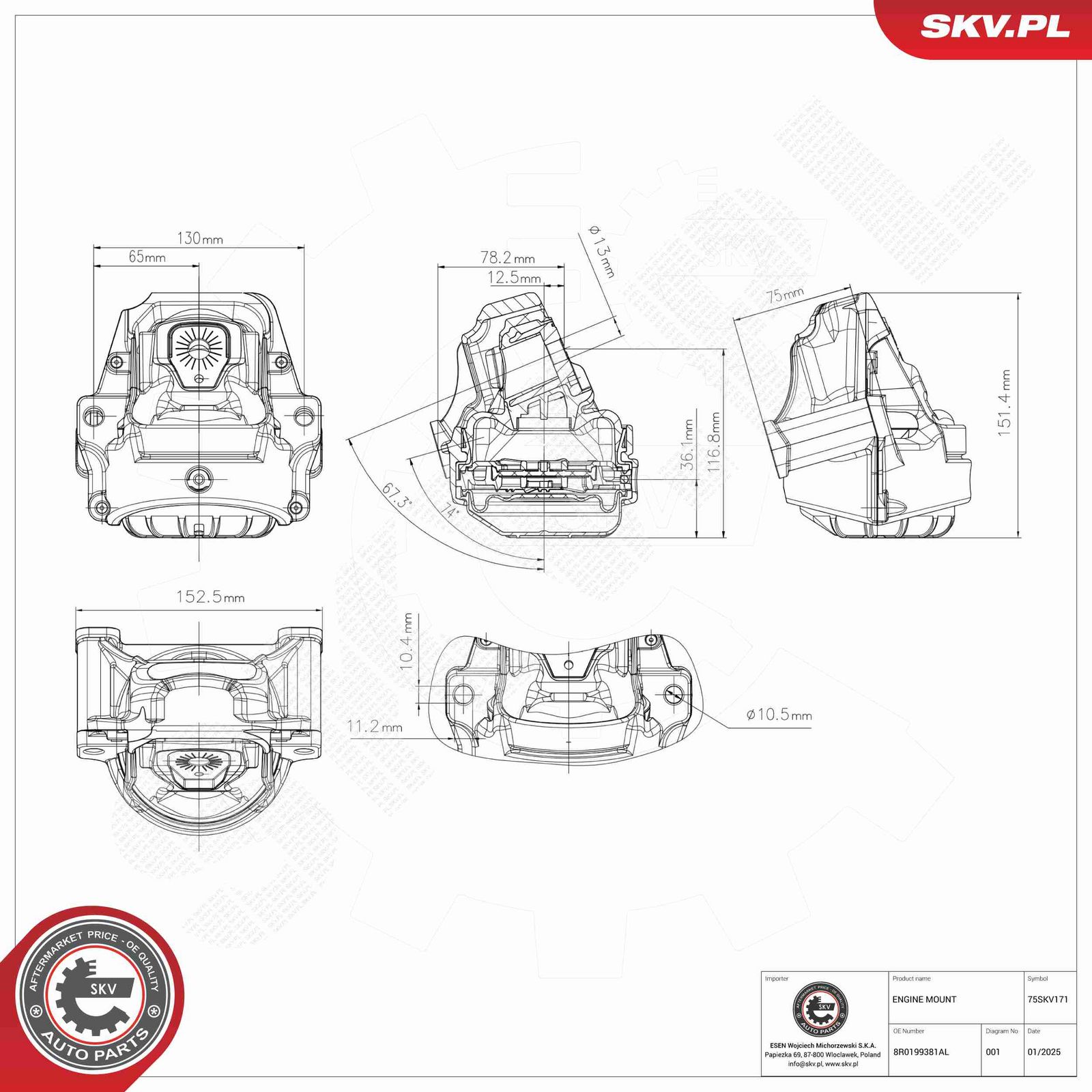 Suport motor ESEN SKV 75SKV171
