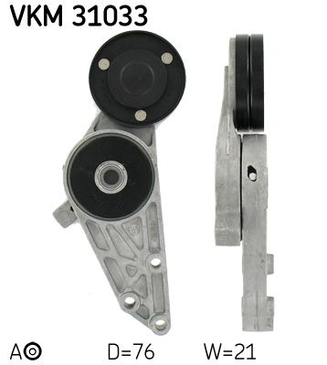Napínací kladka, žebrovaný klínový řemen SKF VKM 31033
