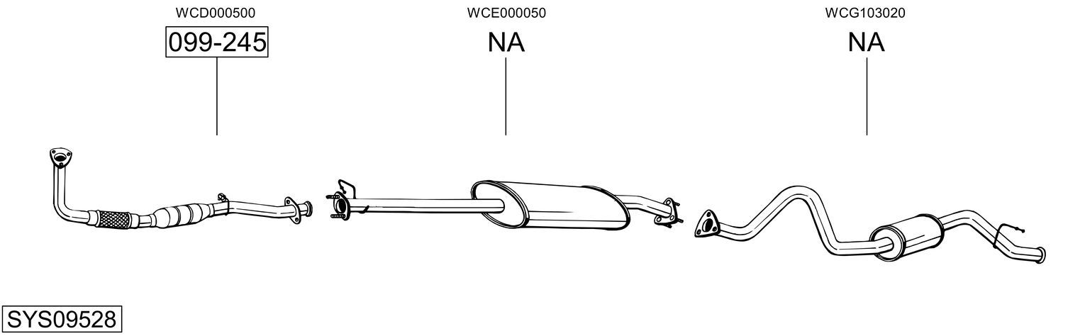 Układ wydechowy BOSAL SYS09528