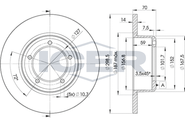Tarcza hamulcowa ICER 78BD7329-2
