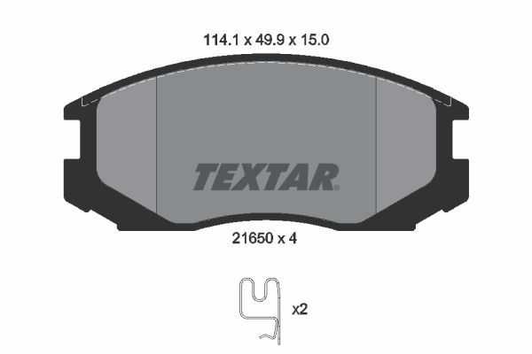 Sada brzdových platničiek kotúčovej brzdy TEXTAR 2165001