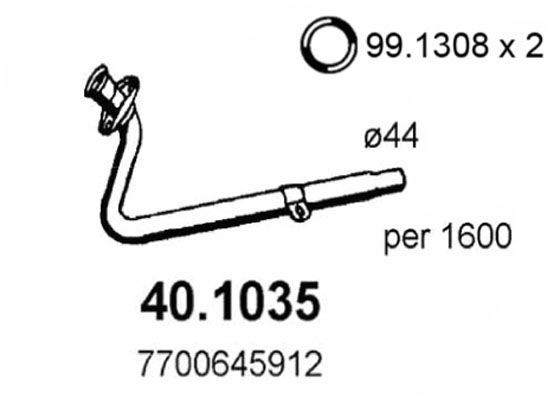 Rura wydechowa ASSO 40.1035