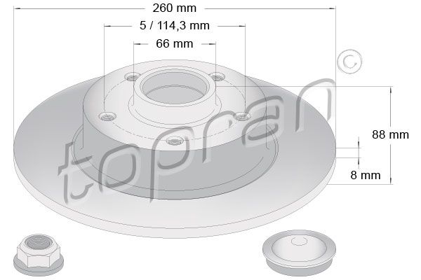 Tarcza hamulcowa TOPRAN 701 161