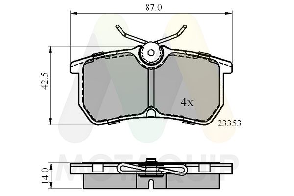 set placute frana,frana disc MOTAQUIP LVXL680