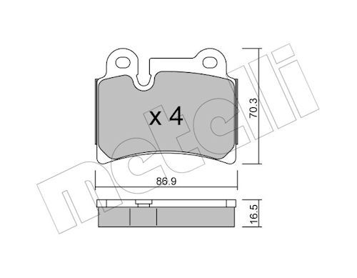 set placute frana,frana disc METELLI 22-0660-0