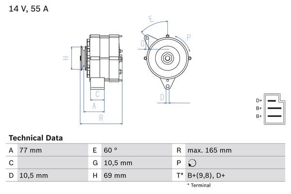 Alternator BOSCH 0 986 031 400