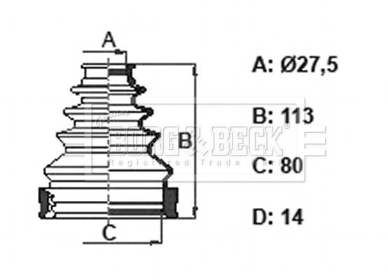 Borg & Beck - CV Joint Boot Kit
